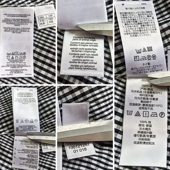 NWT BROOKS BROTHERS Grey Spirit Tartan Gingham LongSleeve Midi Shirtdress Sz 14P - Picture 4 of 10